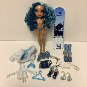 Rainbow High Doll Skylar Bradshaw Lot Doll Snowboard Clothing Shoes Boots READ